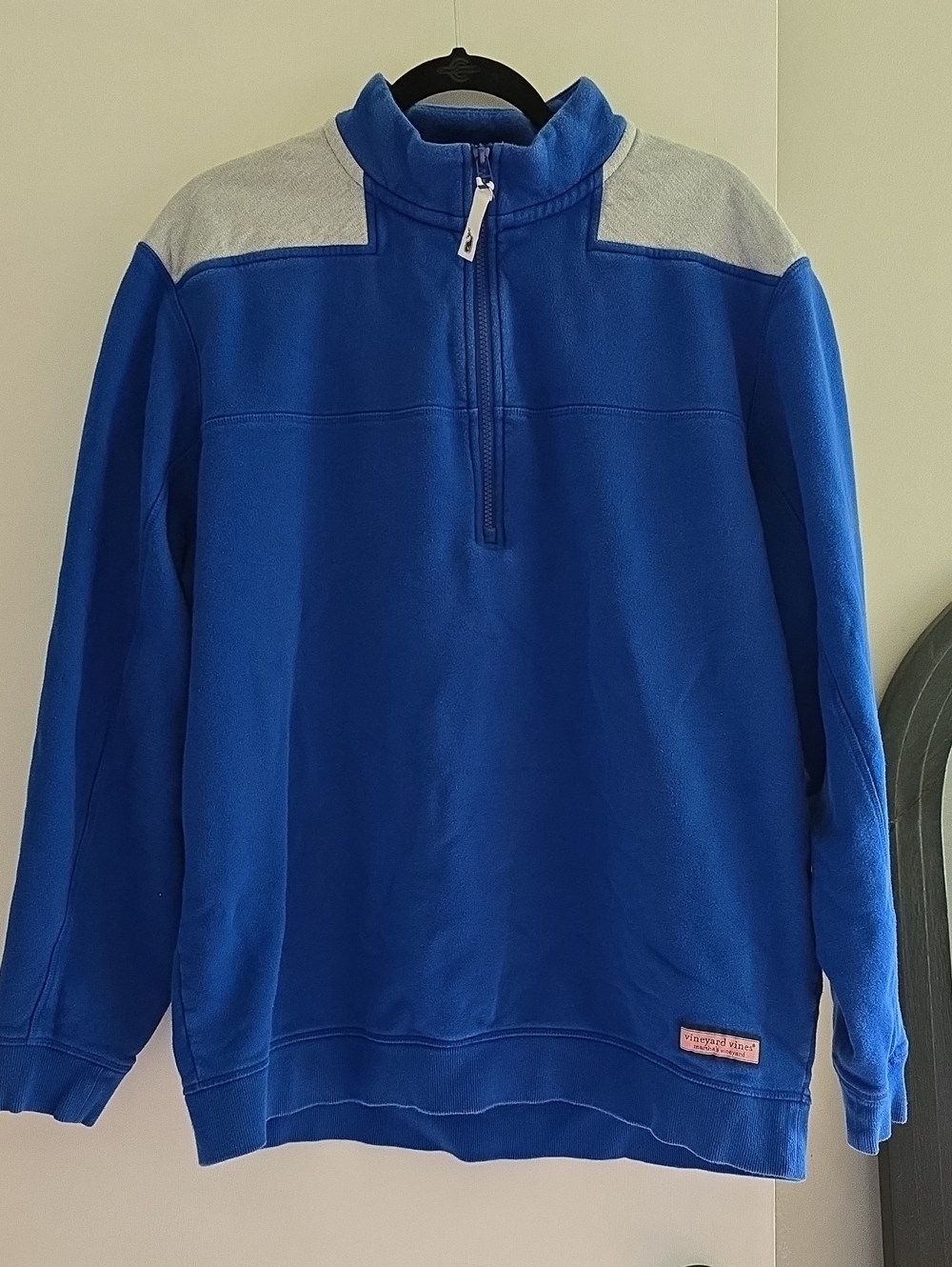 Vineyard Vines Men's Blue Quarter-Zip Pullover Sweatshirt, XL GUC